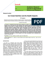 Ice Cream Nutrition and Its Health Impacts: Academic Research Journal of Agricultural Science and Research