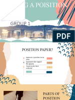 Group 1 Position Paper