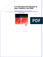 Instant Download Ebook PDF A Practical Introduction To Australian Taxation Law 2020 PDF Scribd