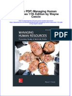 Full Download Ebook Ebook PDF Managing Human Resources 11th Edition by Wayne Cascio PDF