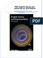 Instant Download Ebook PDF English Syntax and Argumentation 5th Ed 2018 Edition PDF Scribd