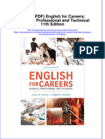 Instant Download Ebook PDF English For Careers Business Professional and Technical 11th Edition PDF Scribd