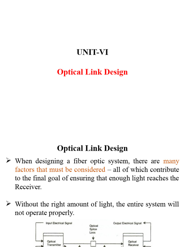 Optical Link Design Essentials | PDF | Optical Fiber | Computing
