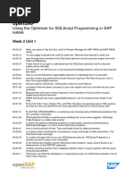 openSAP Hana2ql2 Week 2 Transcript EN