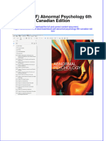 Instant Download Ebook PDF Abnormal Psychology 6th Canadian Edition PDF Scribd