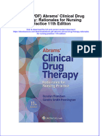 Instant Download Ebook PDF Abrams Clinical Drug Therapy Rationales For Nursing Practice 11th Edition PDF Scribd