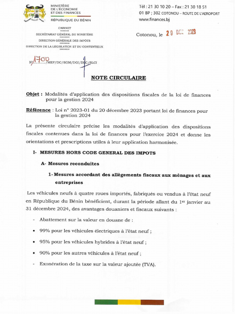 Nc-1700-Modalites D'application Des Dispositions Fiscales de La Loi de ...
