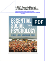 Instant Download Ebook PDF Essential Social Psychology Sage Edge 3rd Edition PDF Scribd