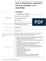 Examen - (AAB02) Cuestionario 2 - Desarrolle El Cuestionario de Refuerzo en Línea de Las Unidades 8 y 9 y Retroalimente Su Aprendizaje