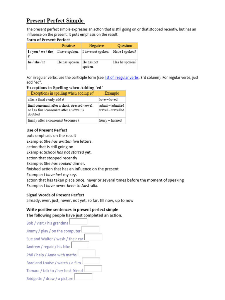 Present Perfect Simple 1 EXTRA | PDF | Stress (Linguistics) | Loch Ness ...