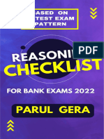 Reasoning Checklist 102 PDF 2022 by Parul Gera