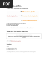 Unit I J Line Drawing Algorithm - DDA Algorithm, Unit I K Bresenham's Algorithm