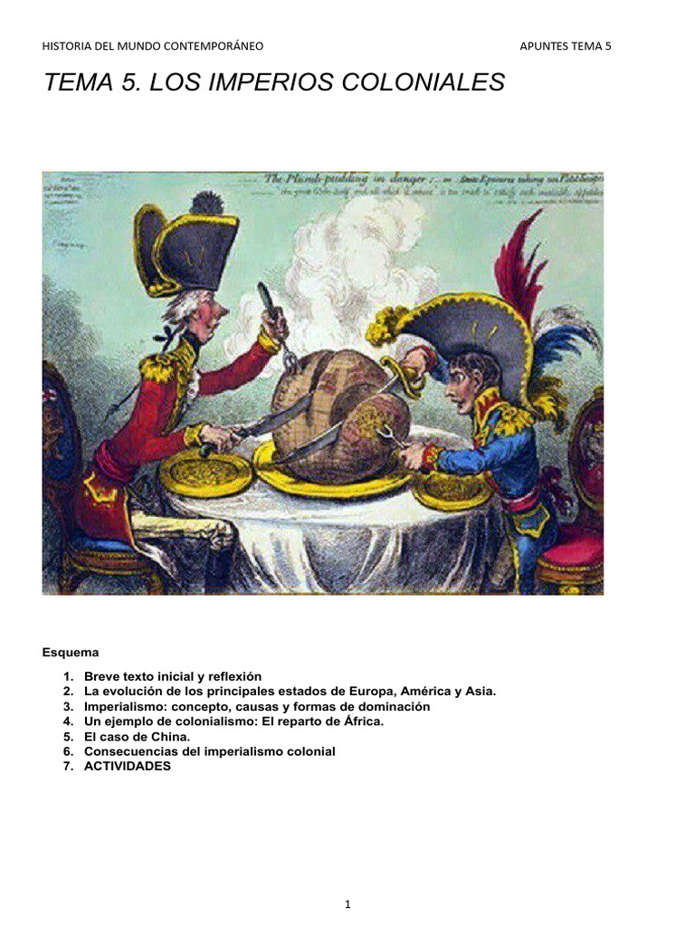 Tema 5 Imperios Coloniales | PDF | Colonialismo | Austria Hungría