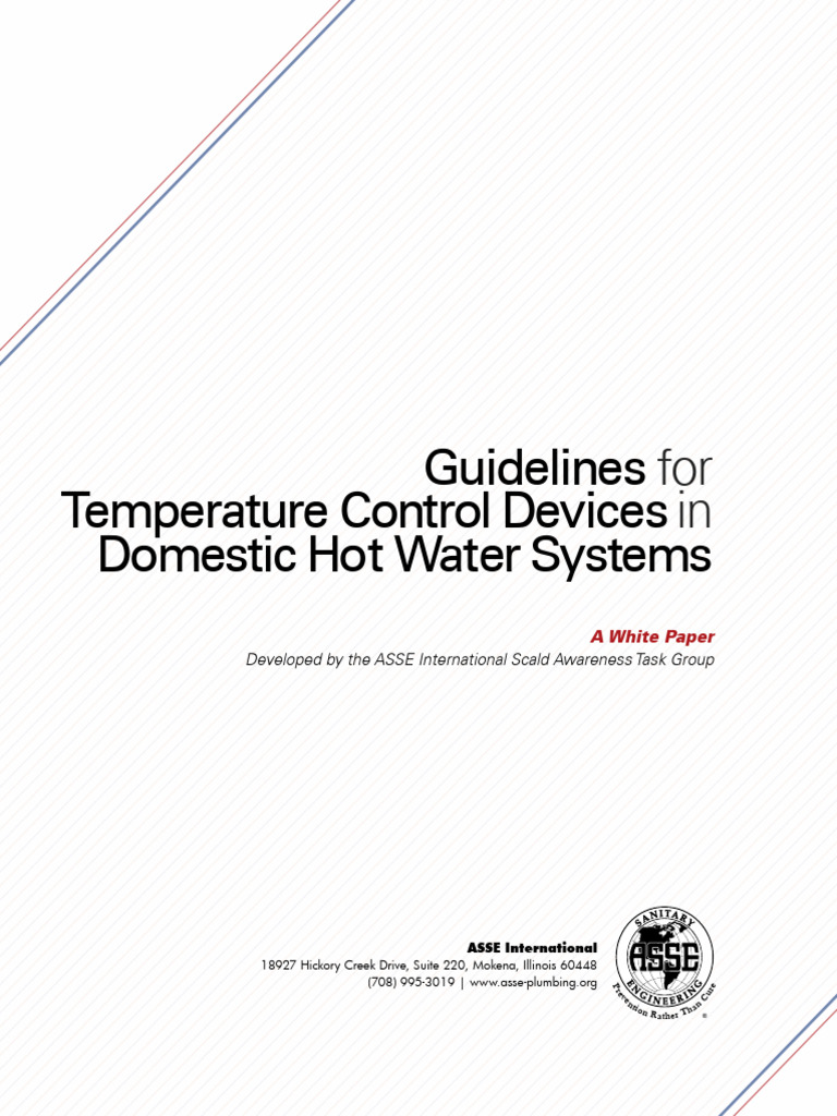 Guidelines For Temp Control Devices | PDF | Water Heating | Valve