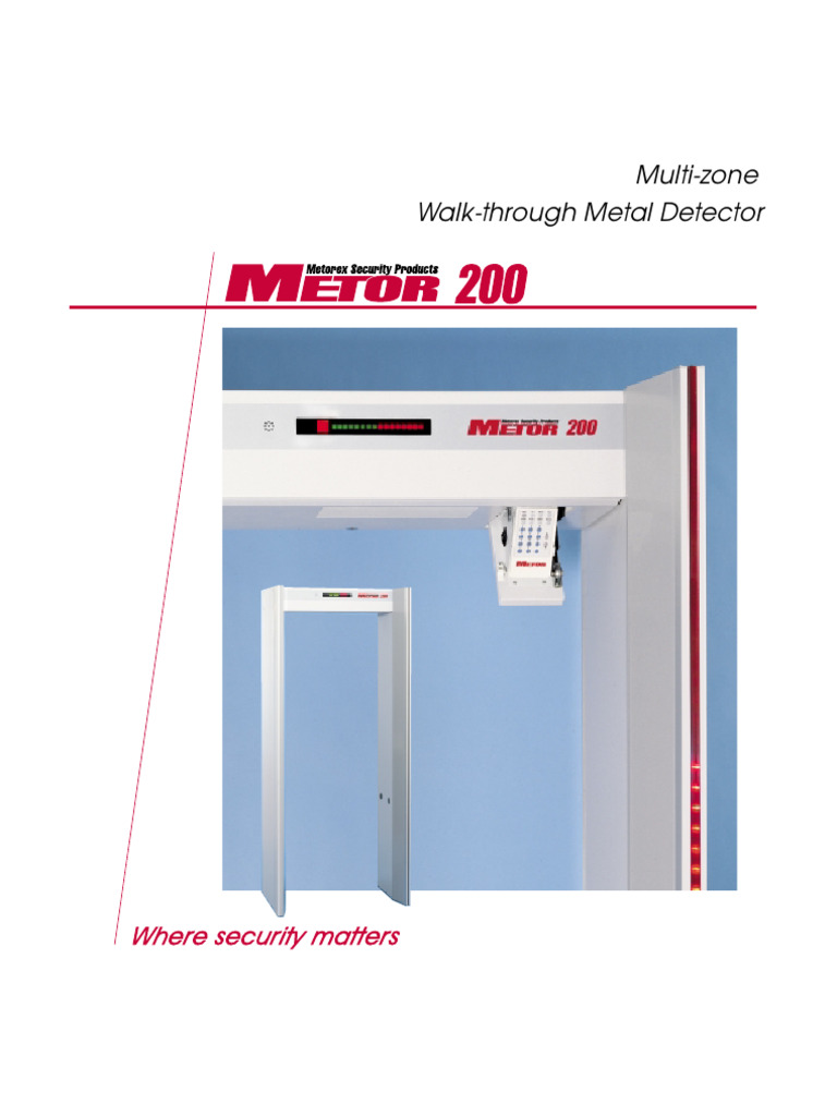 METOR 200 Multi-Zone Metal Detector | PDF | Metal Detector ...