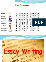 Lecture On Essay Writing - 1