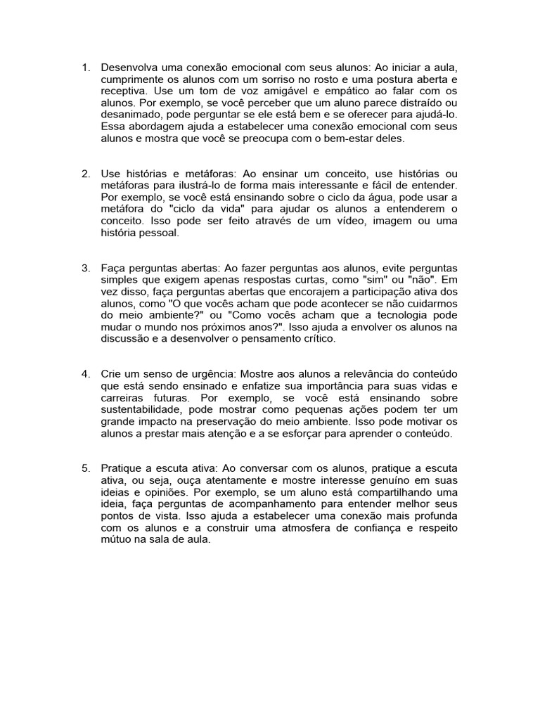 Desenvolva uma conex o emocional com seus alunos pdf