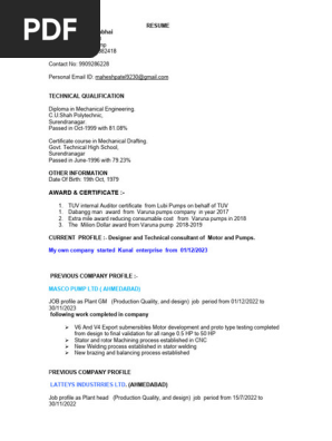 Resume file