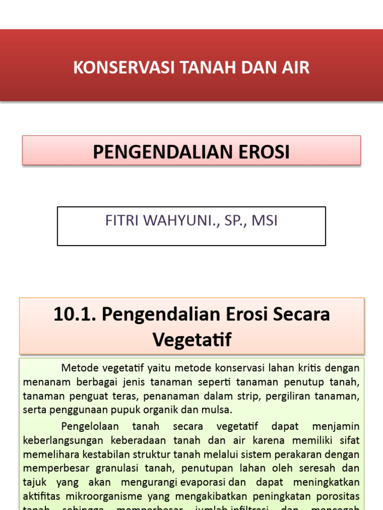 Pengendalian Erosi Tanah dan Air | PDF | Griya & Taman