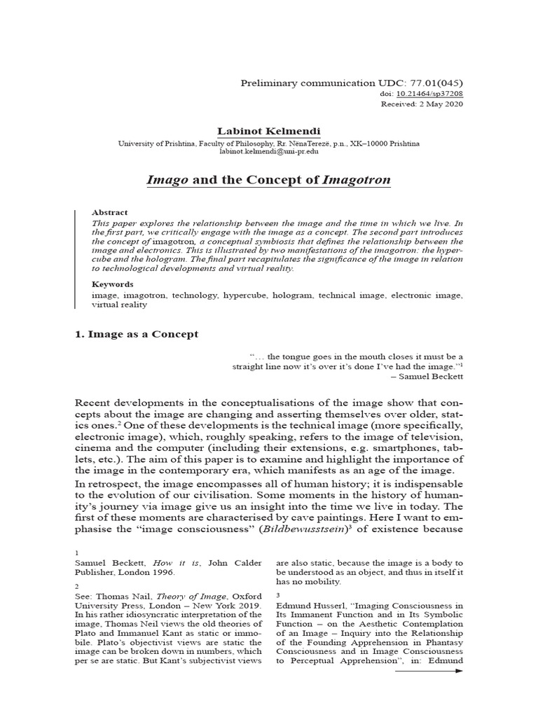 Labinot Kelmendi - Imago and The Concept of Imagotron | PDF | Social ...
