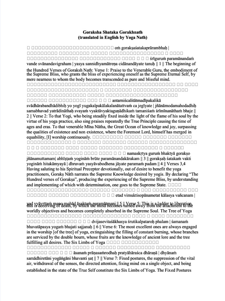 Goraksha Shataka Gorakhnath Goraksha Shataka Gorakhnath (Translated in