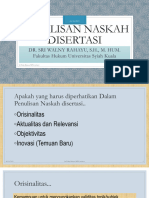 Penulisan Naskah Disertasi, yang perlu diperhatikan