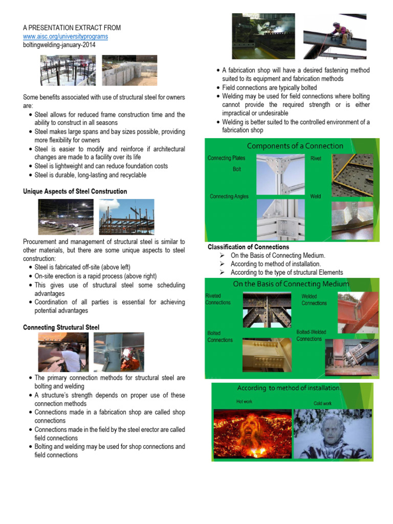 Benefits and Methods of Structural Steel | PDF | Steel | Welding