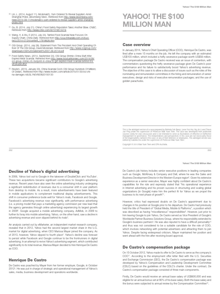 Yahoo Case | PDF | Yahoo! | Advertising