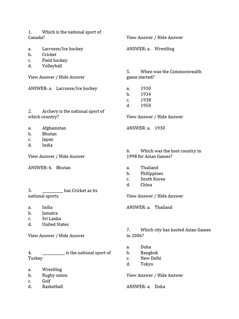 PHYSICAL EDUCATION EXAM QUESTIONS AND ANSWERS PDF FREE DOWNLOAD 2022 visual data 7