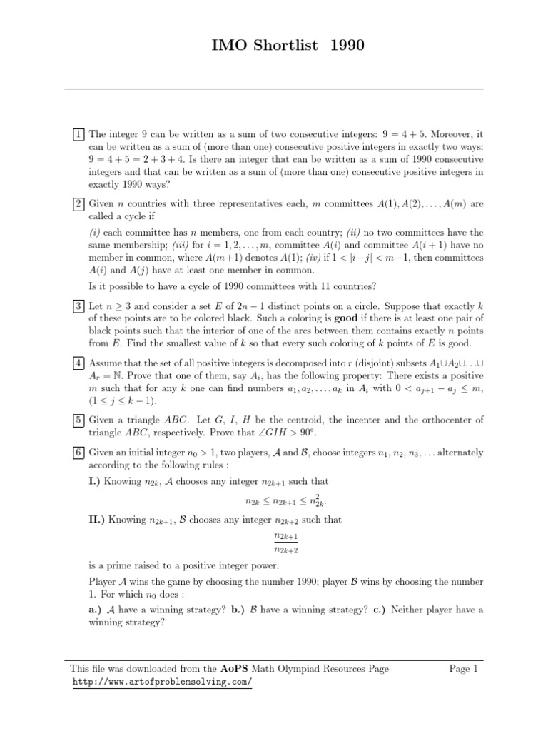 Imo shortlist 1990 1 2 r i 1 2 k i j 1 j download free pdf