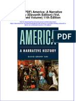 Instant Download Ebook PDF America A Narrative History Eleventh Edition Vol Combined Volume 11th Edition PDF Scribd