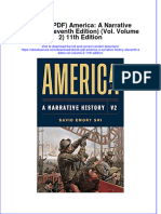 Instant Download Ebook PDF America A Narrative History Eleventh Edition Vol Volume 2 11th Edition PDF Scribd