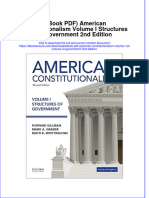 Instant Download Ebook PDF American Constitutionalism Volume I Structures of Government 2nd Edition PDF Scribd