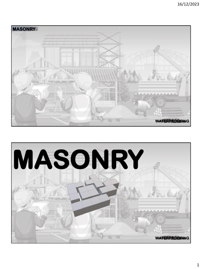 Masonry Pdf Masonry Sand