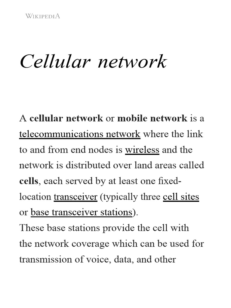 Understanding Cellular Networks Basics | PDF | Cellular Network ...