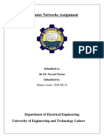 Computer Networks Assignment: Department of Electrical Engineering University of Engineering and Technology Lahore