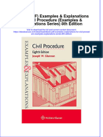 Instant Download Ebook PDF Examples Explanations For Civil Procedure Examples Explanations Series 8th Edition PDF Scribd