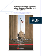 Instant Download Ebook PDF American Legal Systems A Resource and Reference Guide 2015 2nd Edition PDF Scribd