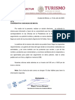 Carta Secretaria de Turismo 2023