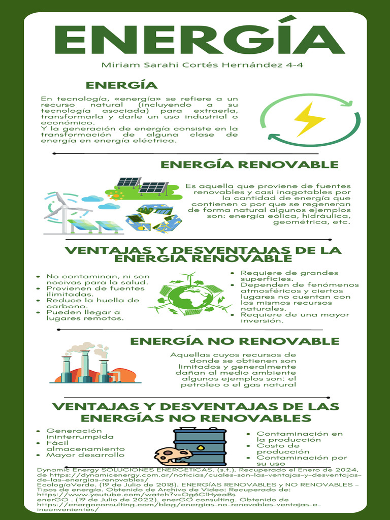 Green White Simple Renewable Energy Infographics | PDF | Energía ...