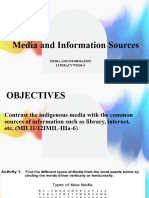 Media and Information Sources