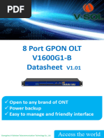 VSOL 8 Port GPON OLT (V1600G1-B) Datasheet V1.01