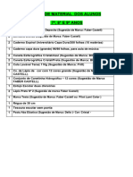 Lista de Materiais 7º, 8º e 9º Anos