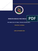 DPP Renson Ingonga Strategic Agenda