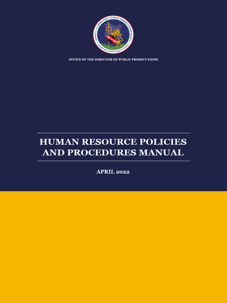 HR Policies and Procedures Manual | PDF | Prosecutor | Disability