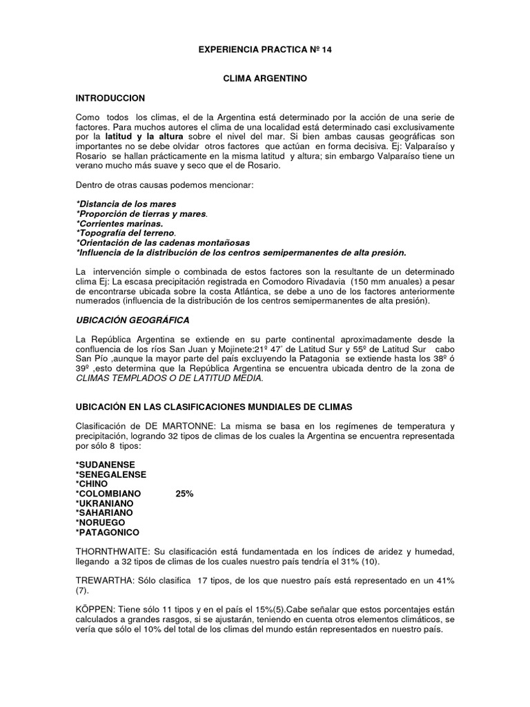 13 - Clima Argentino | PDF | Clima | Precipitación