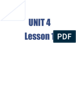 Unit 4 Lesson 1 Primero Medio
