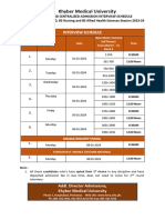 2nd Round Interview Schedule For BS Admission 2023 24