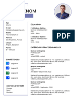 Blanc Et Pastel Sarcelle Minimaliste CV