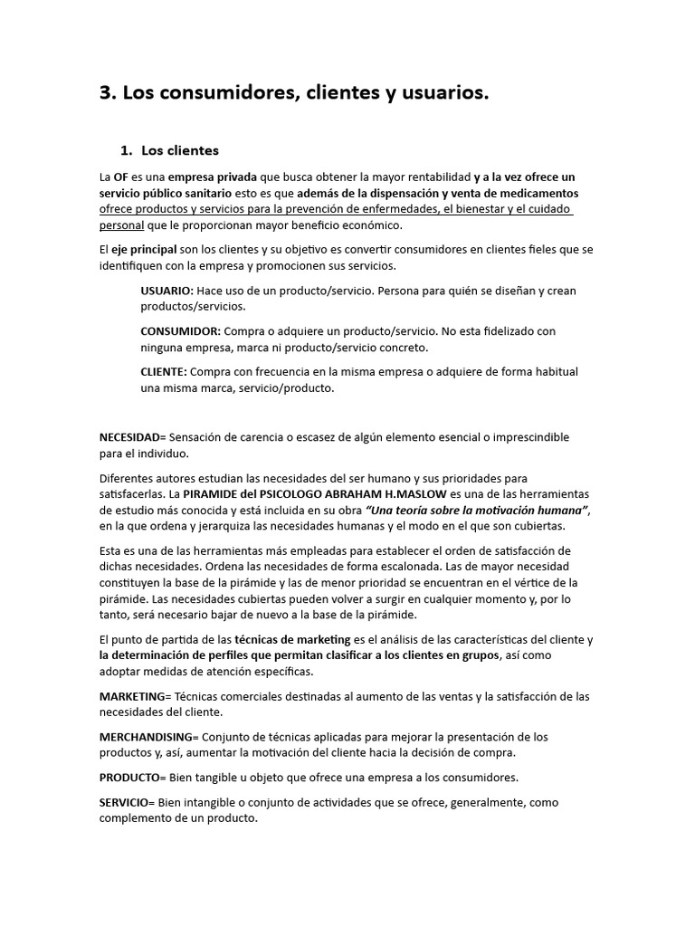 Tipos y características de clientes en marketing | PDF | Cliente | Los ...